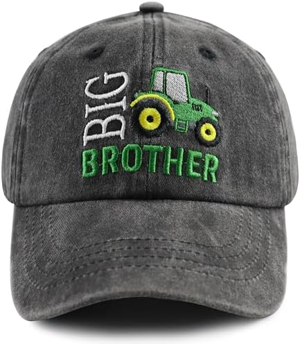 Cheerful Excavator Baseball Hats for Boys - Big Brother Gifts