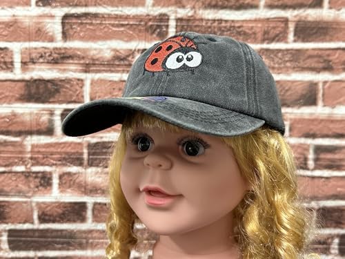 Embroidered Ladybug Baseball Cap for Kids