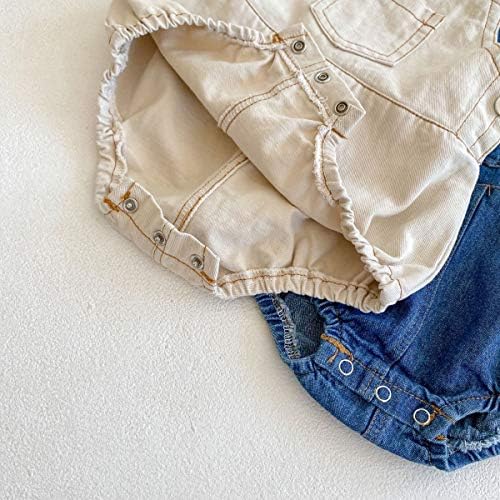 HOOLCHEAN Baby Boys and Girls Denim Bodysuit with Straps