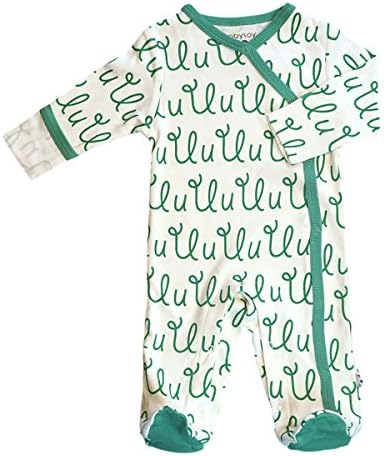 Babysoy Organic Alphabet Footie Onepiece for Newborns 03-06 Months