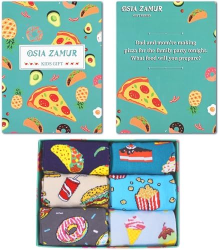 6-Pair Boys Novelty Crew Socks for Kids