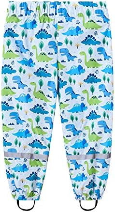 Cartoon Dinosaur Print Child Rain Pants
