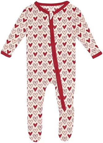 Perfect Valentines Day Footies for Baby - Soft Stretchy and Cozy