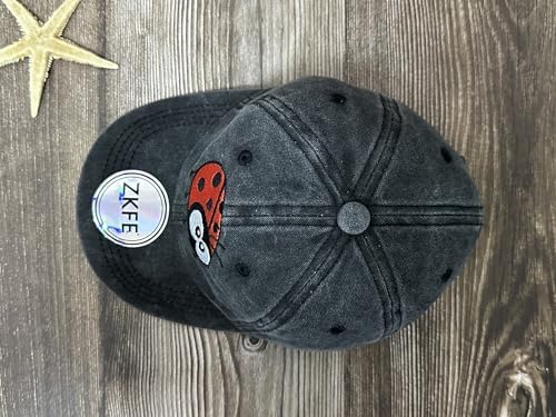 Embroidered Ladybug Baseball Cap for Kids