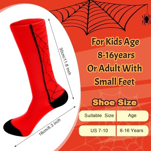 Cutecrop Halloween Spider Socks for Kids 4 Pairs 1