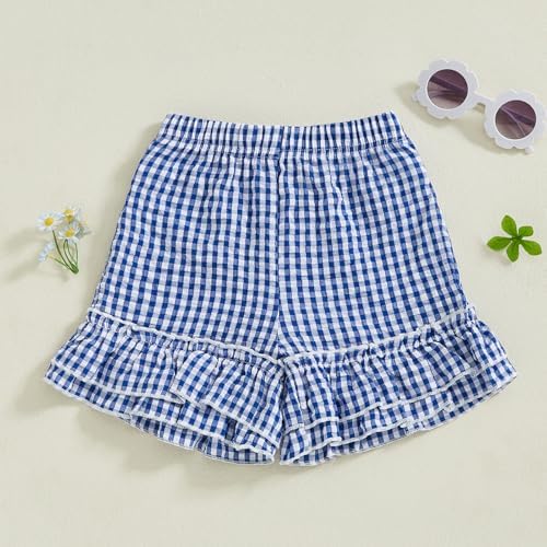 Kutterild - Cute Ruffled Plaid Bloomers for Toddler Girls - Elastic Waist Soft Fabric