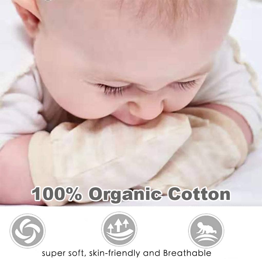 MOMSMENU Newborn Mittens 3 Pack Organic Cotton No Scratch