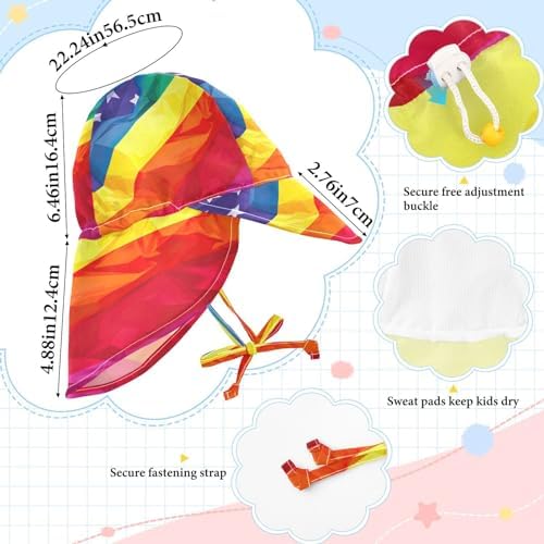 Adjustable Rainbow Flag Sun Hat