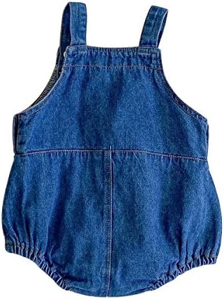 HOOLCHEAN Baby Boys and Girls Denim Bodysuit with Straps