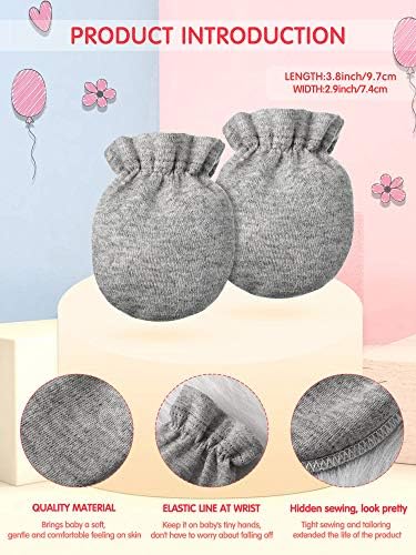 Geyoga 24-Piece Newborn Baby Mittens Girls Boys