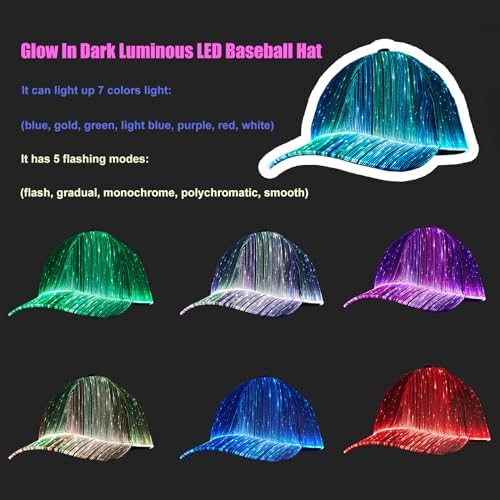 Glowing LED Baseball Cap for Kids