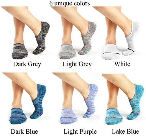 MotteeZconia Mens No Show Socks 6 Pairs Size ML