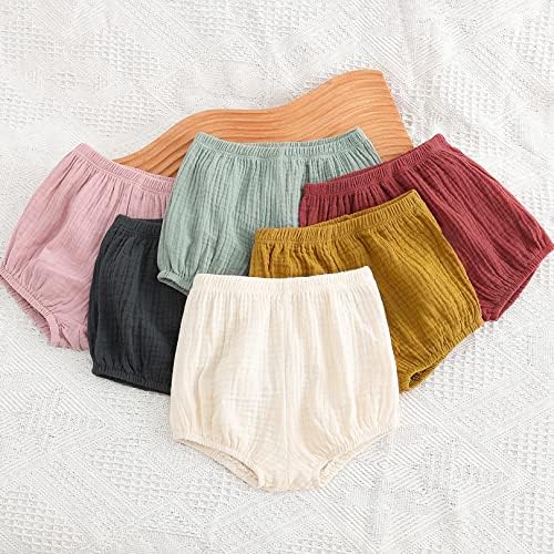 EISHOW Infant Soft Cotton Linen Bloomers 3-Pack