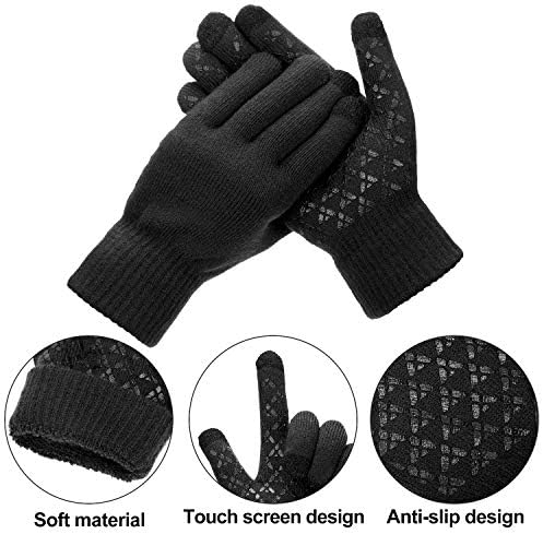 SATINIOR Winter Trapper Hat Gloves for Men
