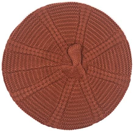 Little Girls Beret Hat Faux Fur Knit Cap for Kids