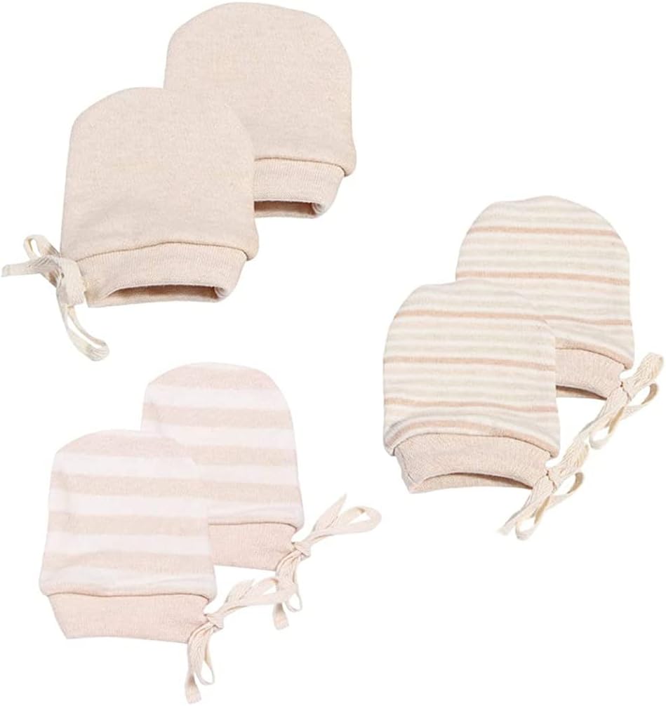 MOMSMENU Newborn Mittens 3 Pack Organic Cotton No Scratch