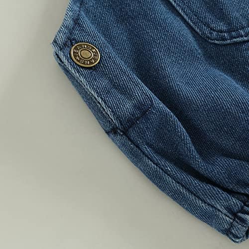 BULINGNA Boys and Girls Denim Romper for Summer