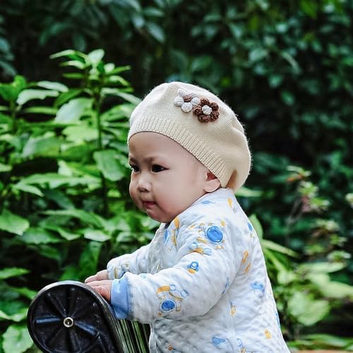 ACFUN Little Girls Knitted Beret for Toddler Soft Warm French Artist Hat
