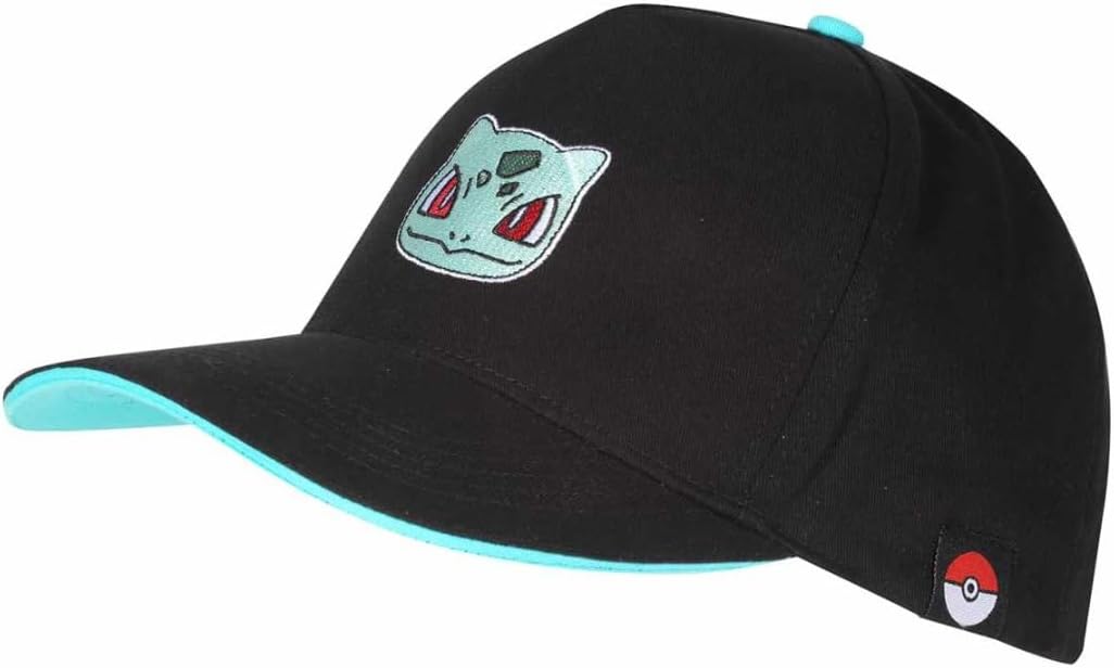 Authentic Pokmon Mens Cotton Baseball Cap with Embroidery - OSZ