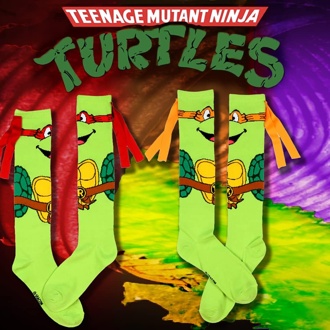 Bioworld TMNT Character Mask Knee High Socks