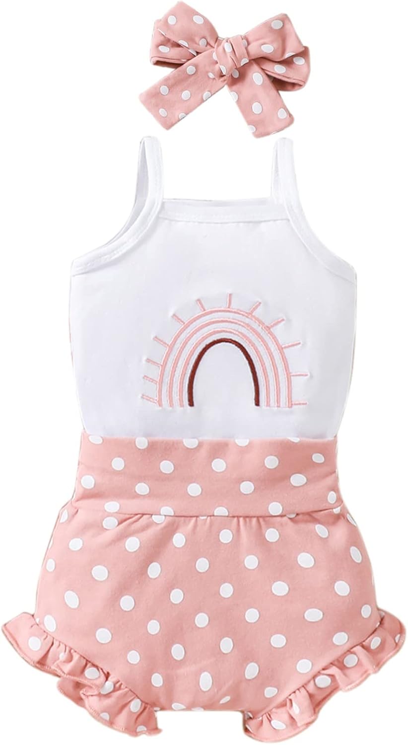 Adorable Toddler Girls Camisole Romper Set with Flared Pants