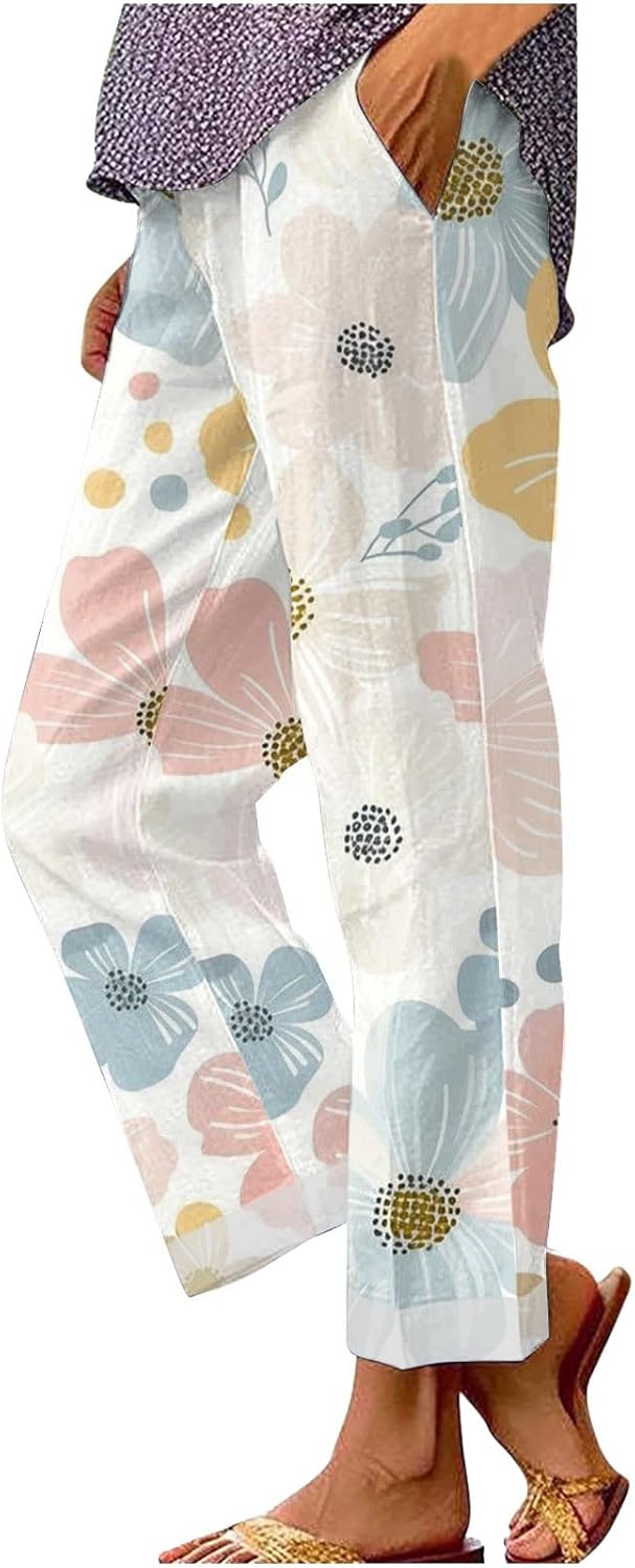 Womens Lounge Pants LinenBlend
