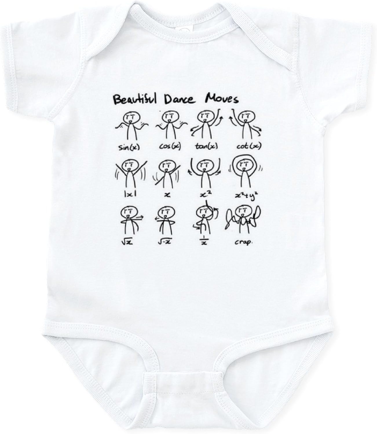 CafePress Beautiful Math Dance Moves Body Suit Cute Infant Bodysuit Baby Romper