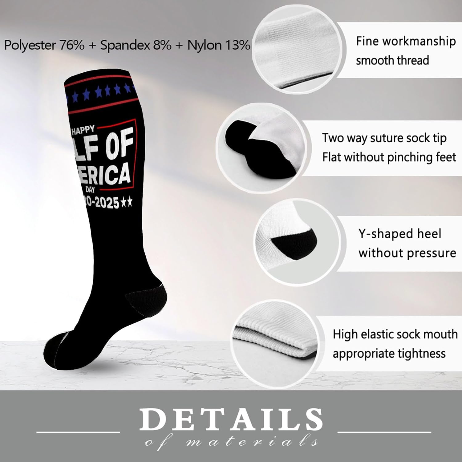 Happy Gulf Day Mens Discover Unique Dress Socks