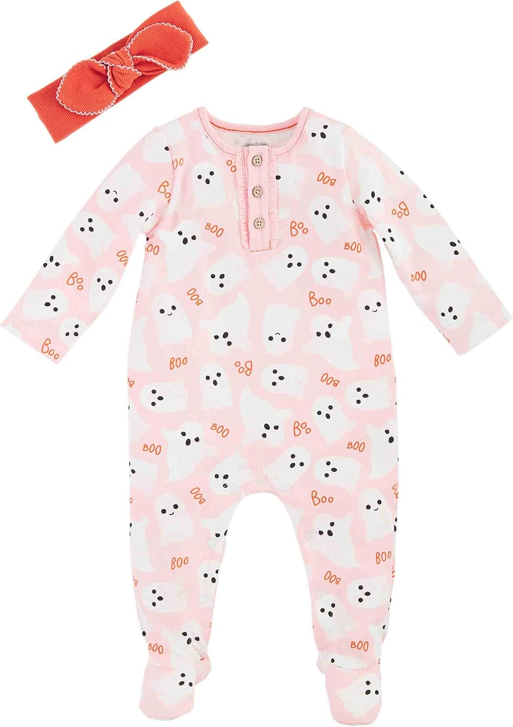 Mud Pie Girl Halloween Ghost Baby Sleeper