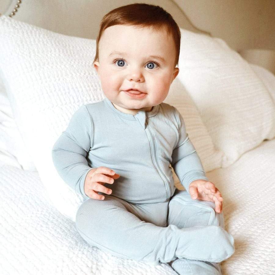 Moisture-Wicking Baby Pajamas with Double Zipper