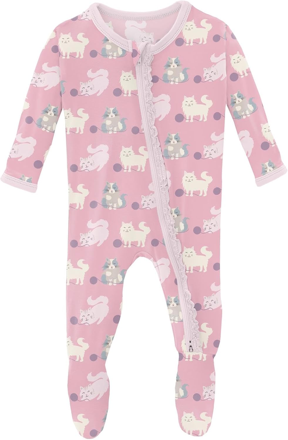 KicKee Ruffle Footie with Zipper