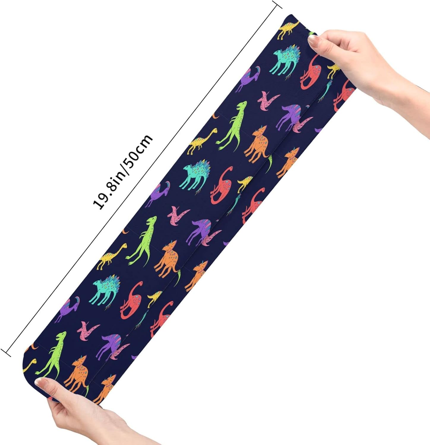 Sketch Dinosaur Knee High Kids Soccer Socks