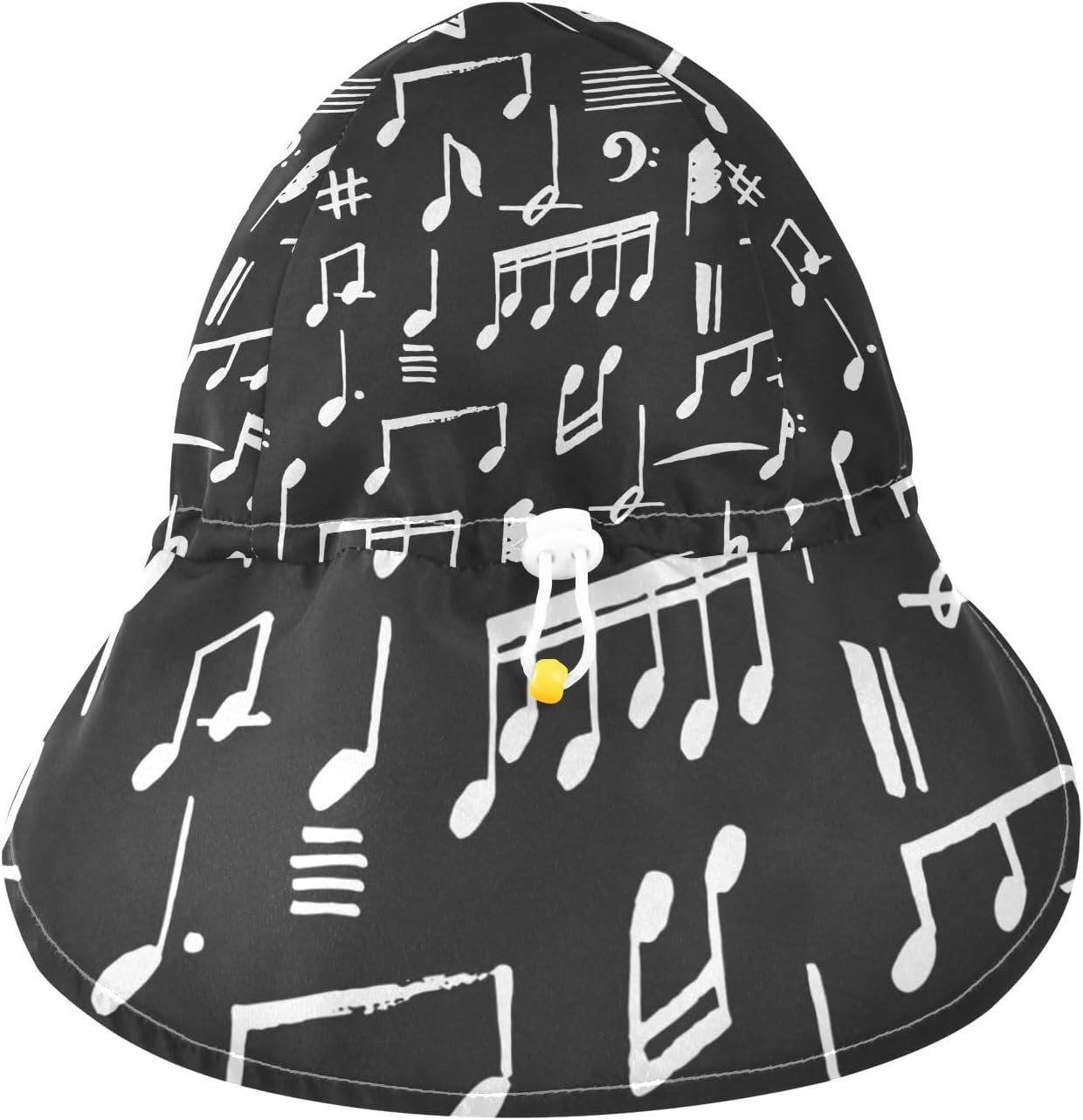 Adjustable Toddler Sun Hat with Music Notes Design