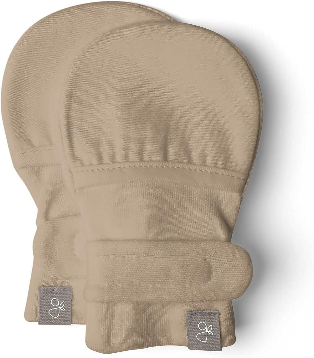 Goumikids Viscose Bamboo Cotton Anti-Scratch Staying-On Mittens for Babies