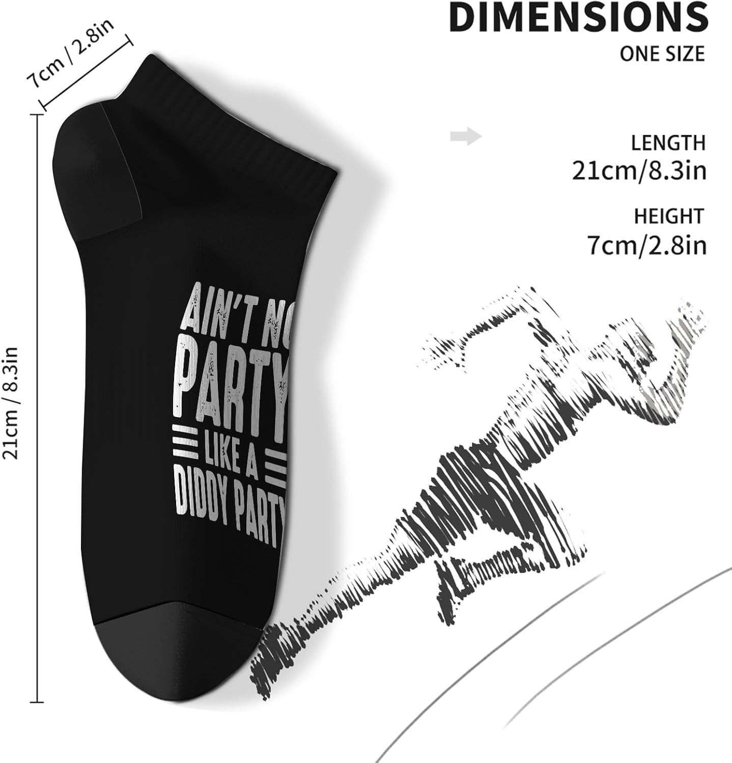 Aint No Partys Like A Diddy Partys Mens Calf Socks Liner