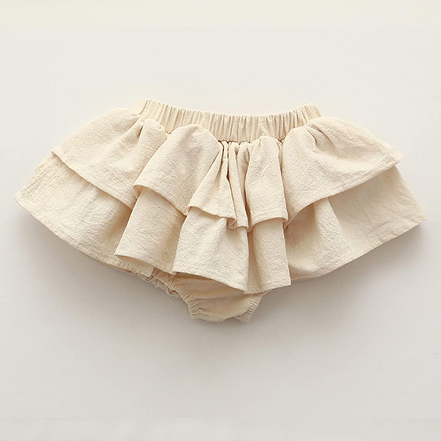 3-Piece Dependency-Free Cotton Ruffle Shorts Set