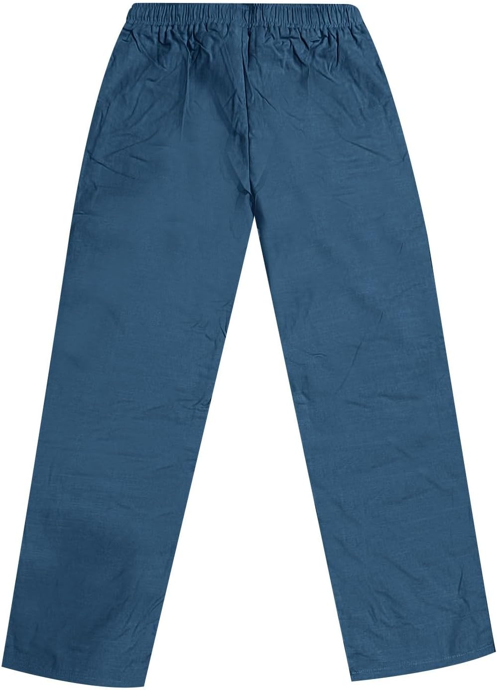 Elastic Waist Cotton Linen Pants for Men