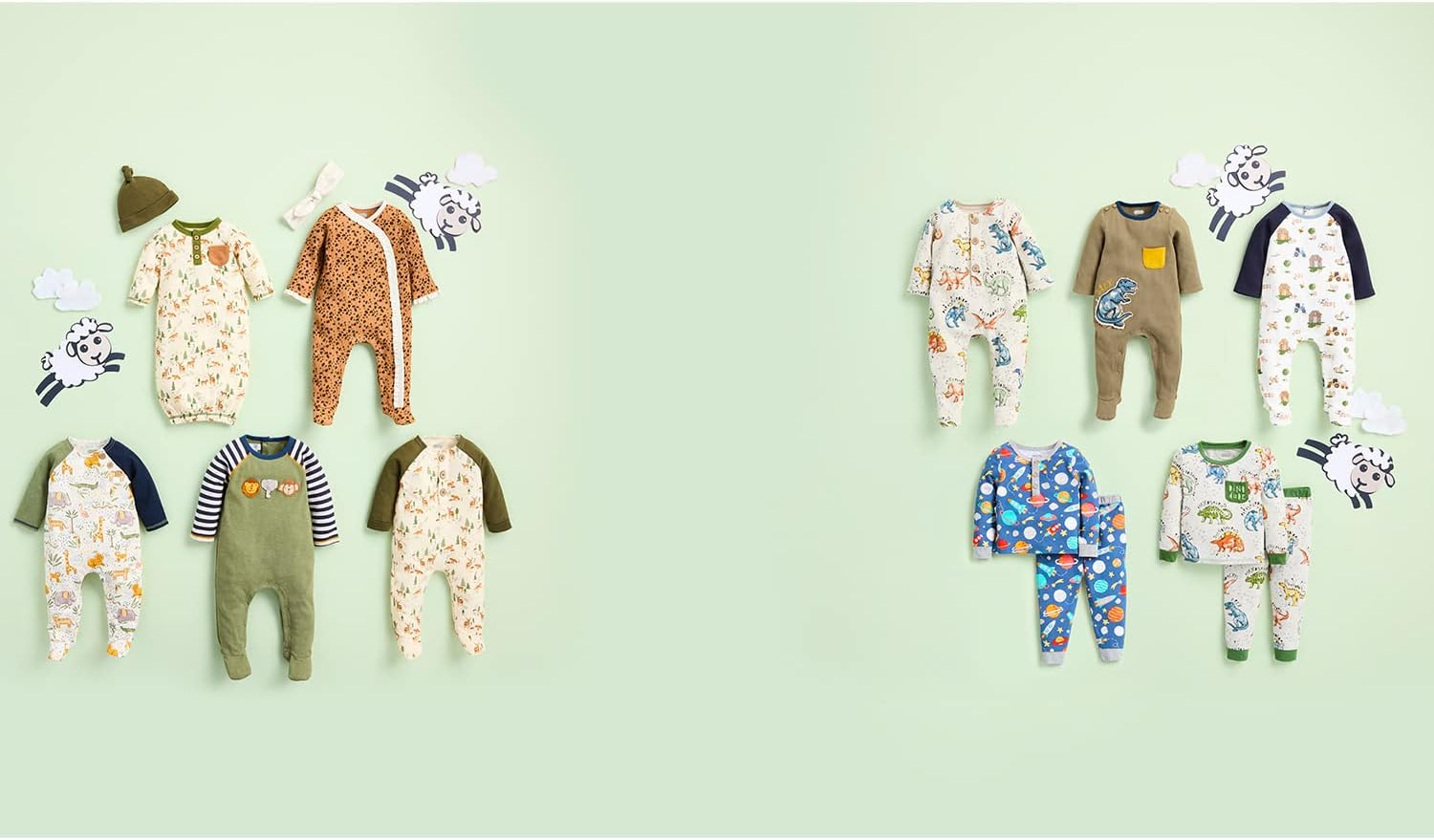 Safari-Crocheted Baby Sleepers Set for Girls