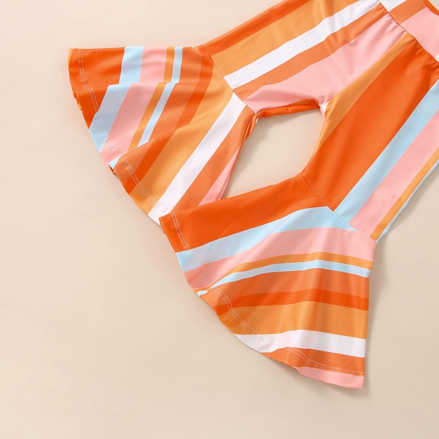 Kupretty Baby Girl Summer Crop Top Bell Bottoms Set