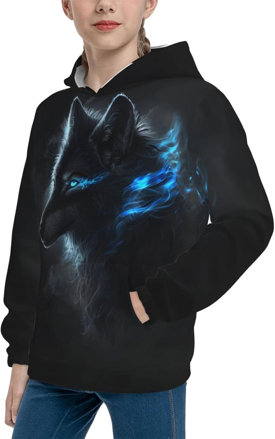Kids Novelty 3D Printed Sweatshirt Galaxy Pattern 3D Printed Funny Kids Pullover Hoodie