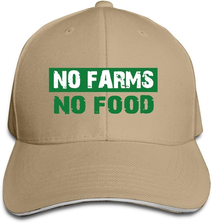 Adjustable NO Farms NO Food Sandwich Hat