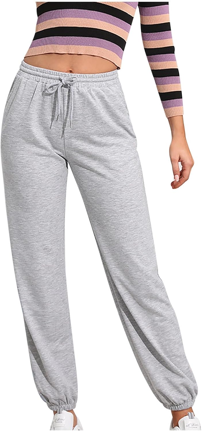 JIOAKFA Comfortable Gradient Fit Wide Legs Sweatpants for Girls
