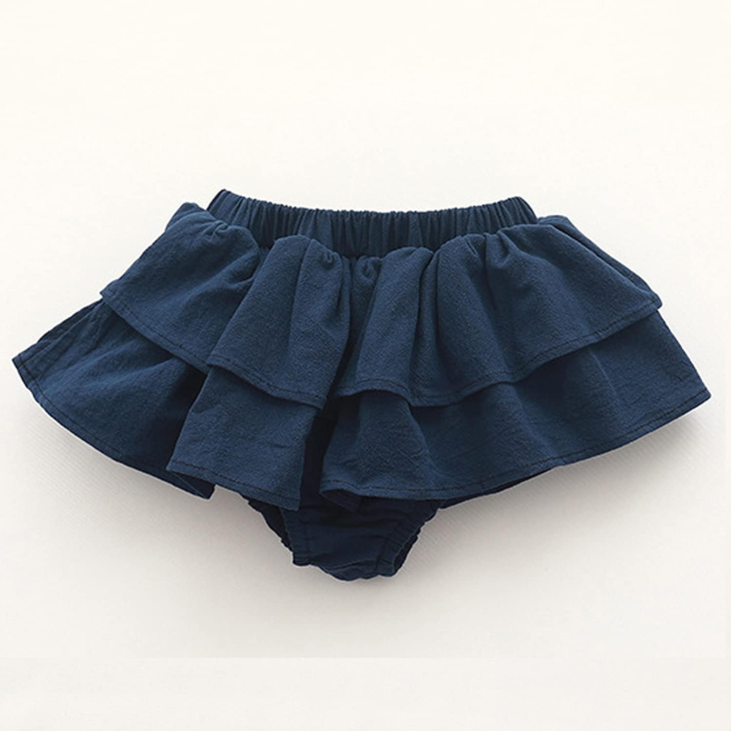 3-Piece Dependency-Free Cotton Ruffle Shorts Set
