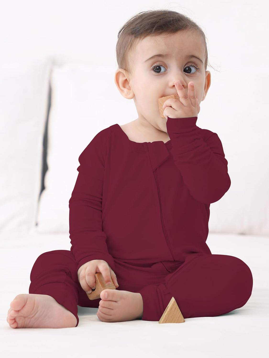 GUISBY Rayon Bamboo Sleepers with 2 Way Zippers for Baby Girls