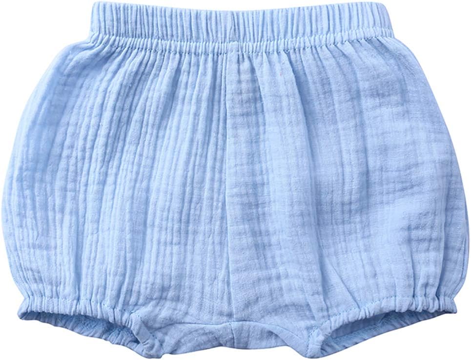 Baby Girls Ruffle Bloomer Shorts Cute Cotton Linen Diaper Covers