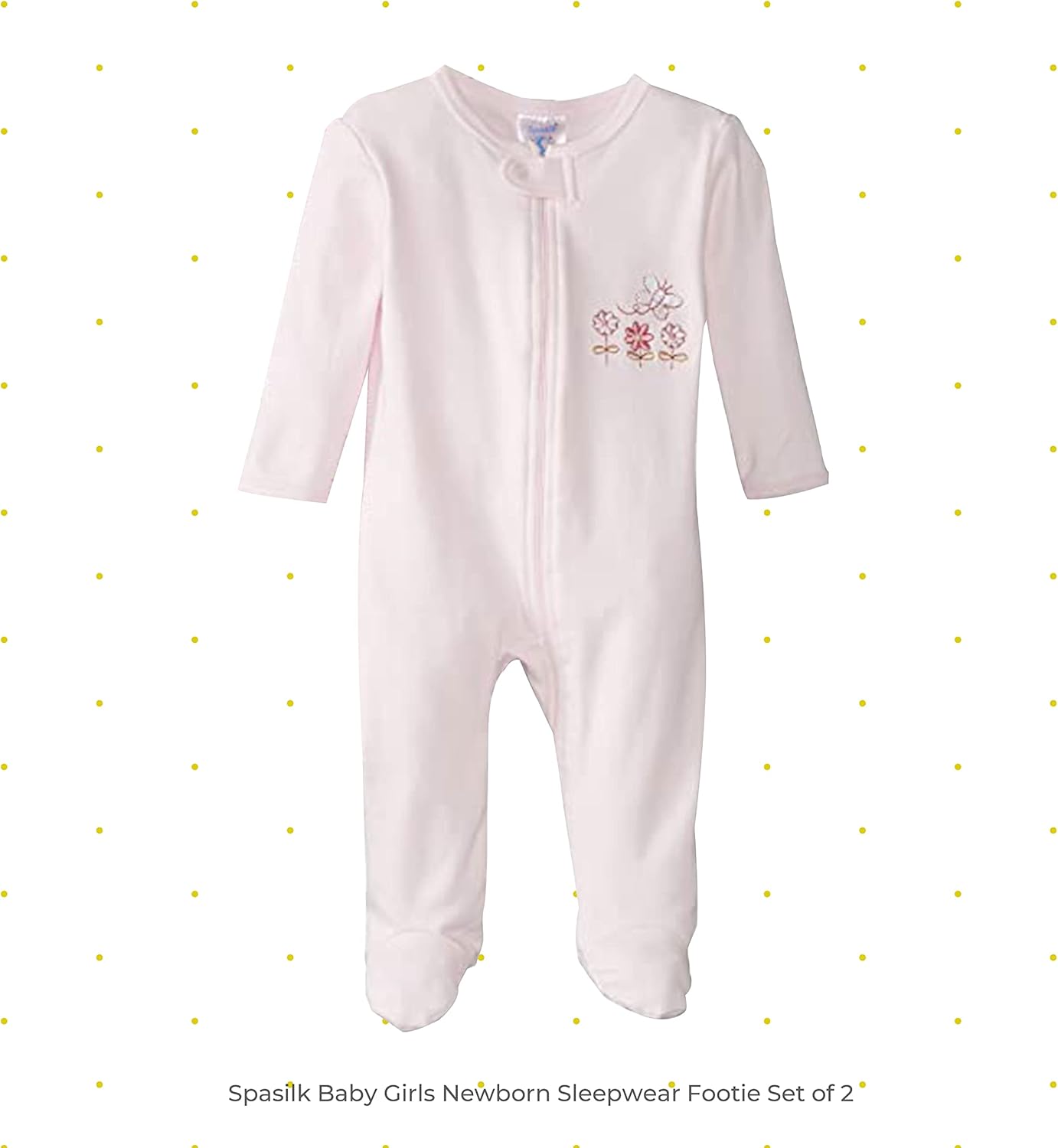 Spasilk Cotton Footie Set for Newborn Girls