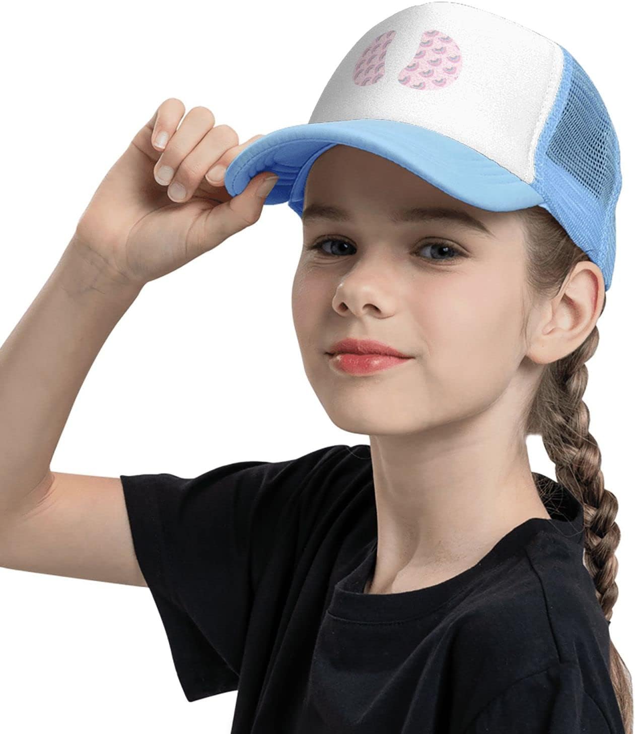 Kids Baseball HatAdjustable Mesh Breathable Baseball Cap for Ages 4-10