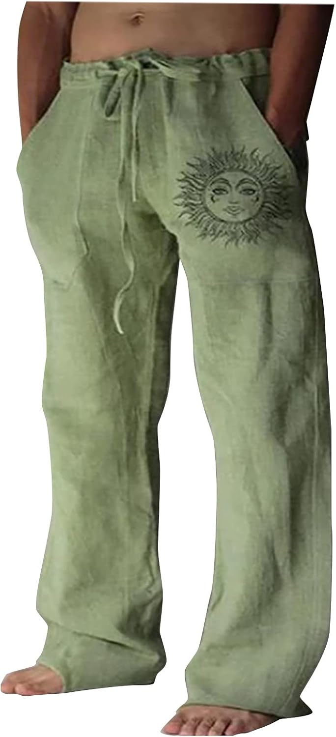 Premium Cotton Linen Wide Leg Pants for Men