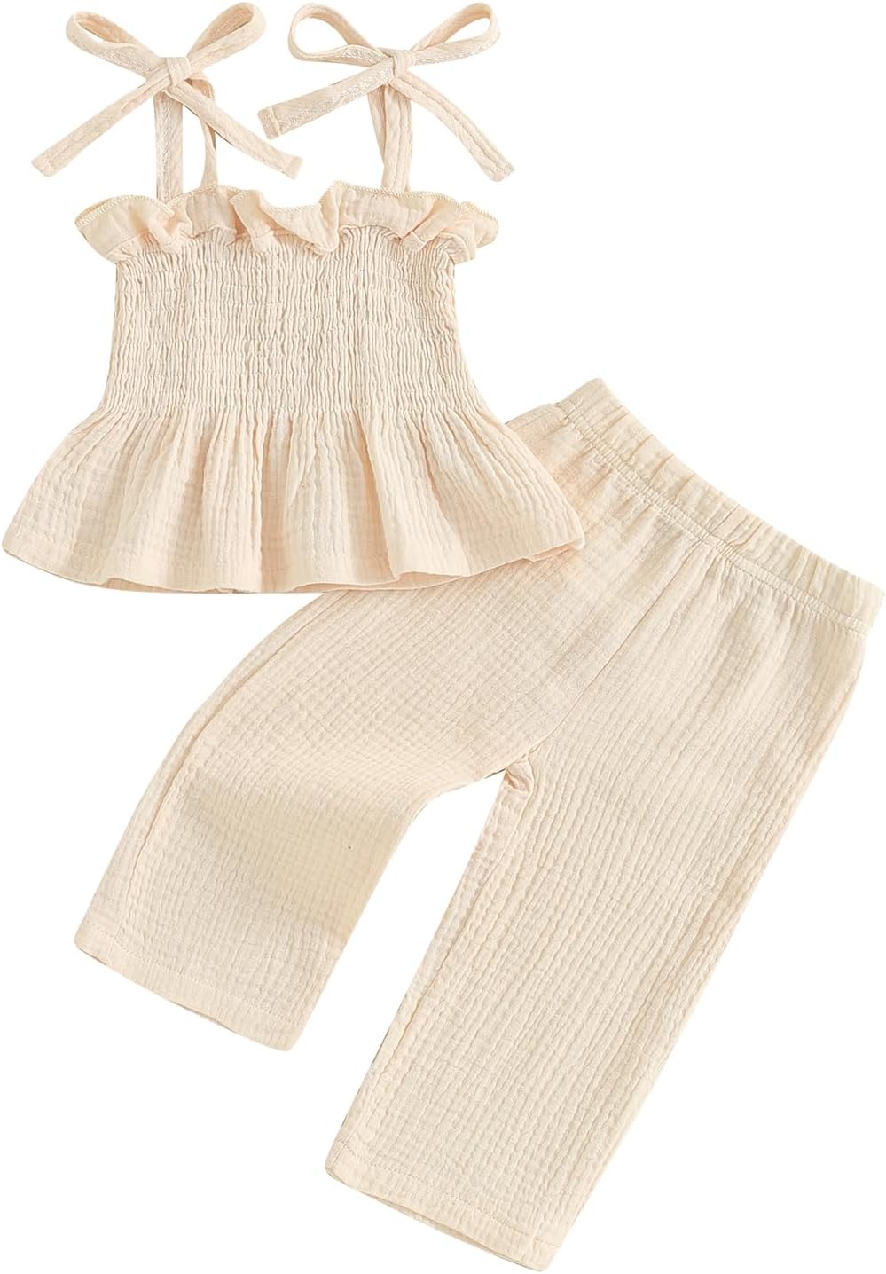 Toddler Girl Linen Camisole Pants Set