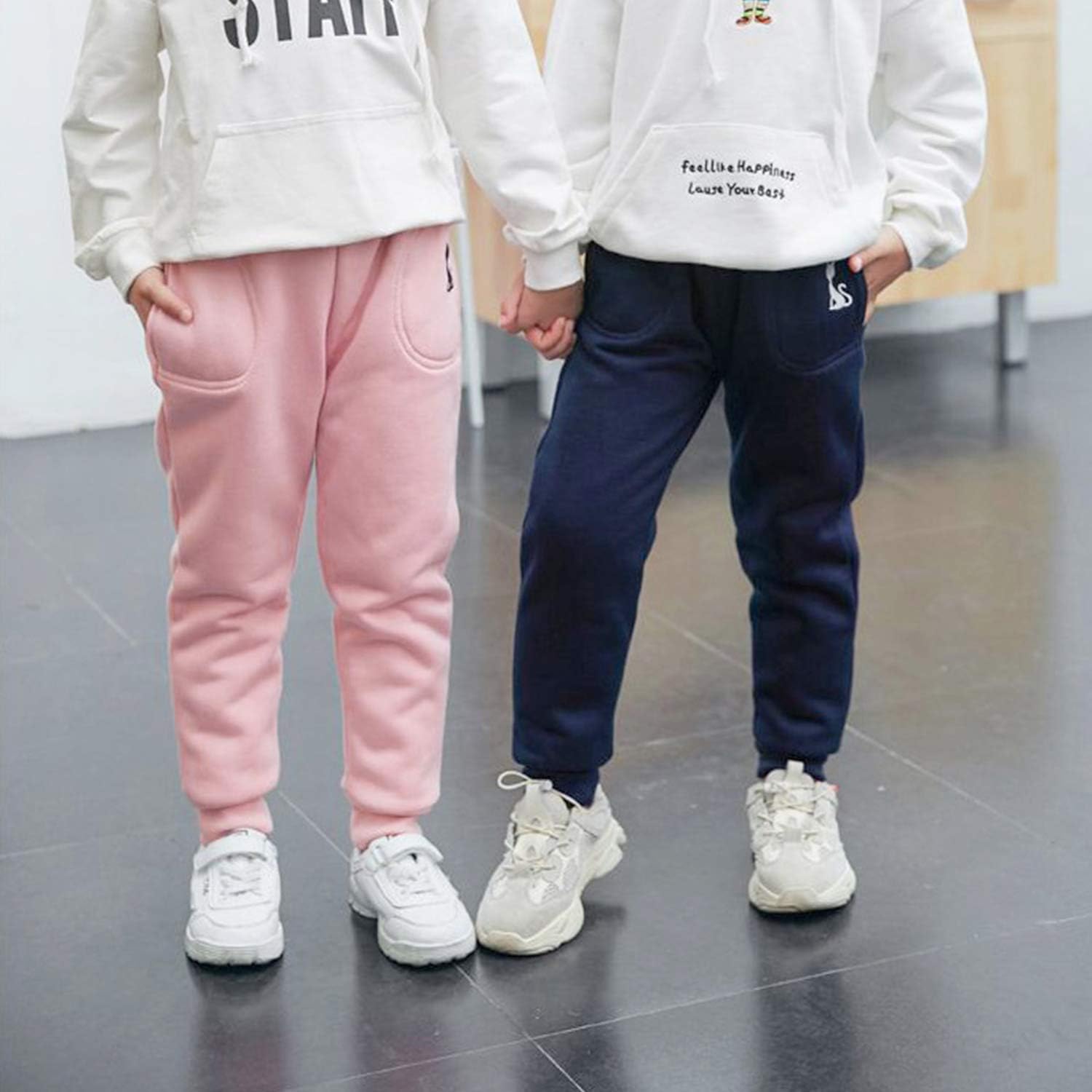 Evelin LEE Kids Boys Girls Winter Warm Pajama Pants